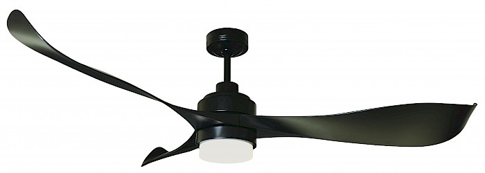 56" DC Modern wave 3 blade ceiling fan-LED light
