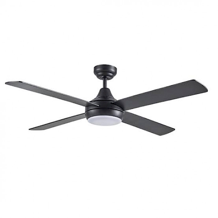 DC Black or White 4 Bladed ceiling fan with light MC
