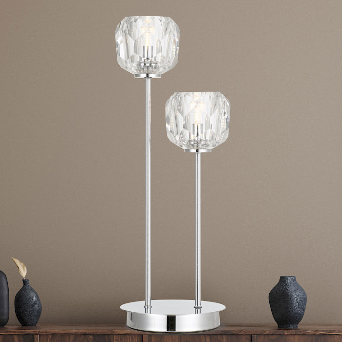 Two Light Crystal Table Lamp (za)