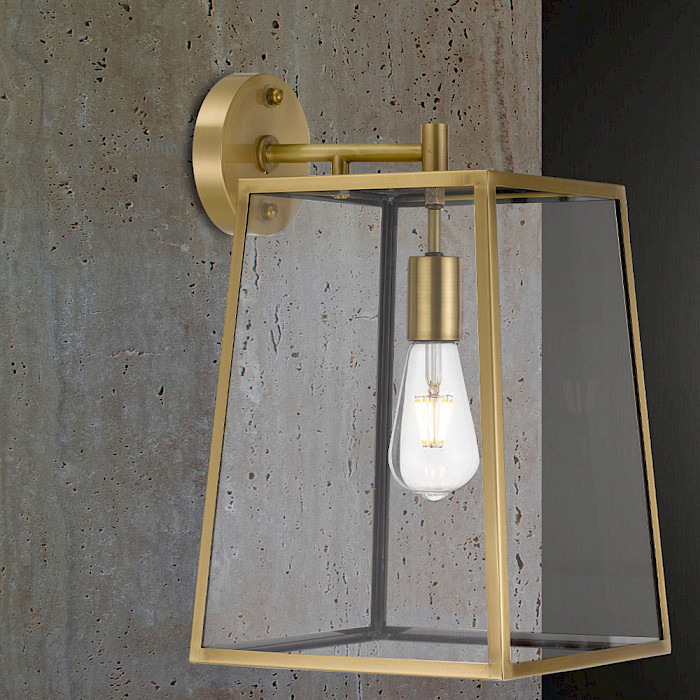 Cant. Solid Brass Exterior Wall Light