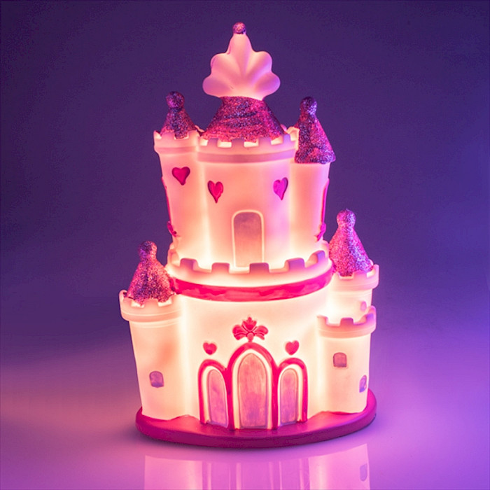 Pink Castel Night Light Lamp